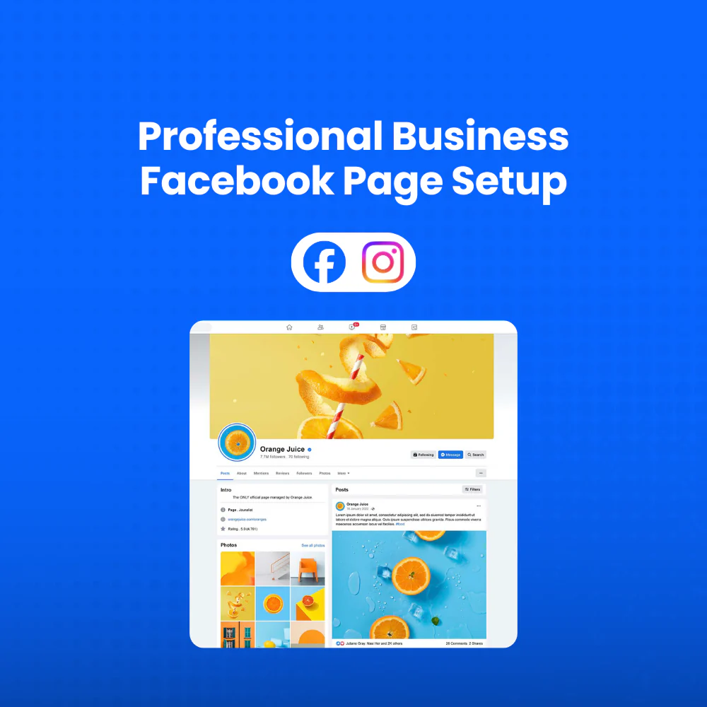 facebook business page setup service