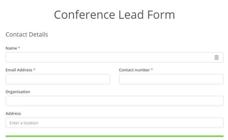 Website lead form setup